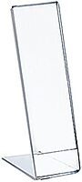 Azar Displays Acrylic L-Shaped Sign Holders, Clear - Pack of 10