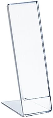 Azar Displays Acrylic L-Shaped Sign Holders, Clear - Pack of 10
