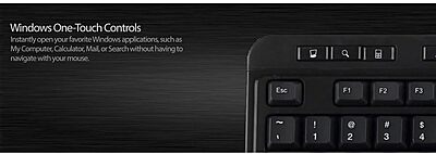 Adesso AKB-132HB Multimedia Desktop Keyboard With 3-Port USB Hub