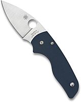Spyderco Lil Native Folding Pocket Knife with 2.42 Inch CPM SPY27 Steel Blade and G-10 Handle - PlainEdge - C230GPCBL
