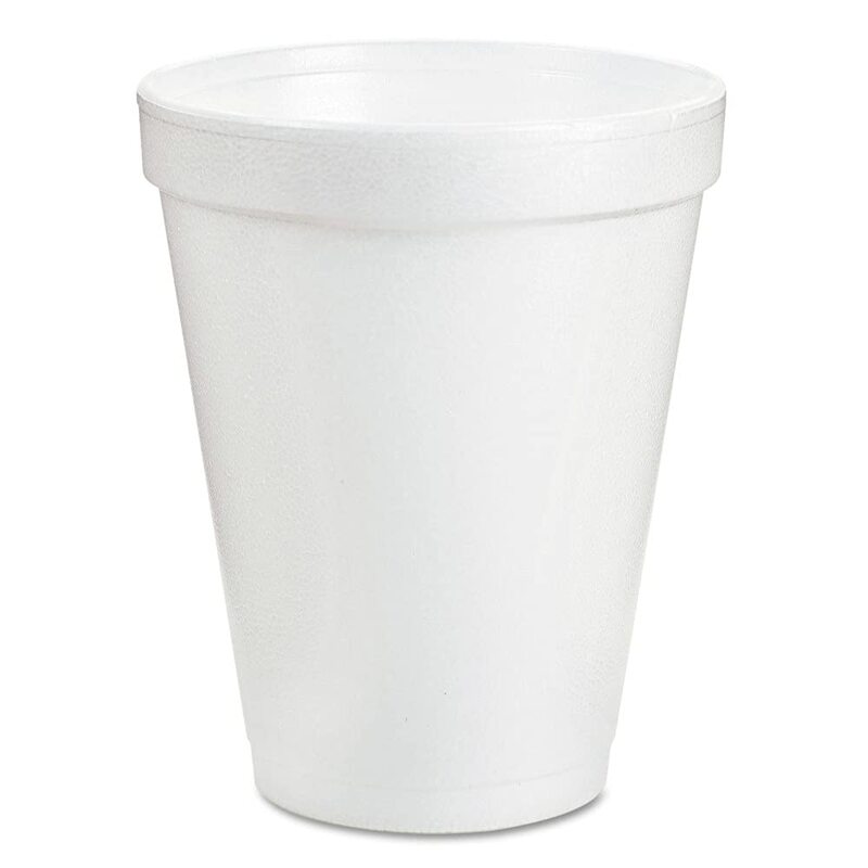 DART Container DCC8J8CT 8 oz Insulated Foam Drinking Cups, White - 1000 Count