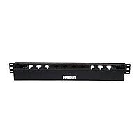PANDUIT PatchLink Horizontal Cable Manager - Cable Manager - Black - 1U Rack Height - 19in Panel Width