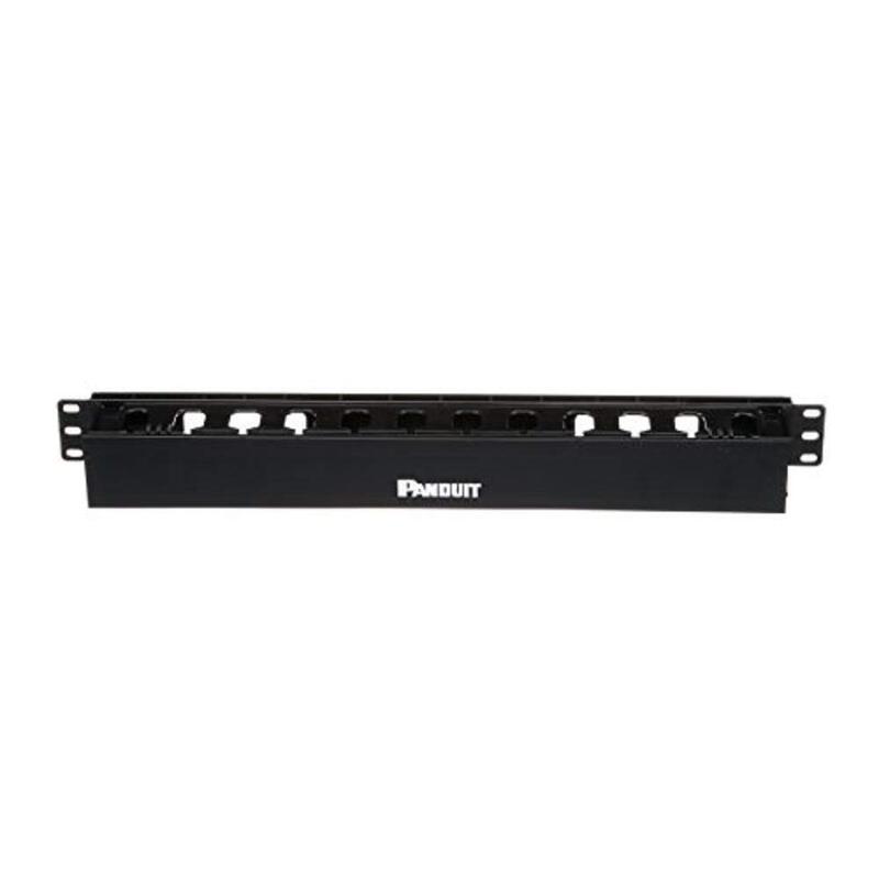 PANDUIT PatchLink Horizontal Cable Manager - Cable Manager - Black - 1U Rack Height - 19in Panel Width