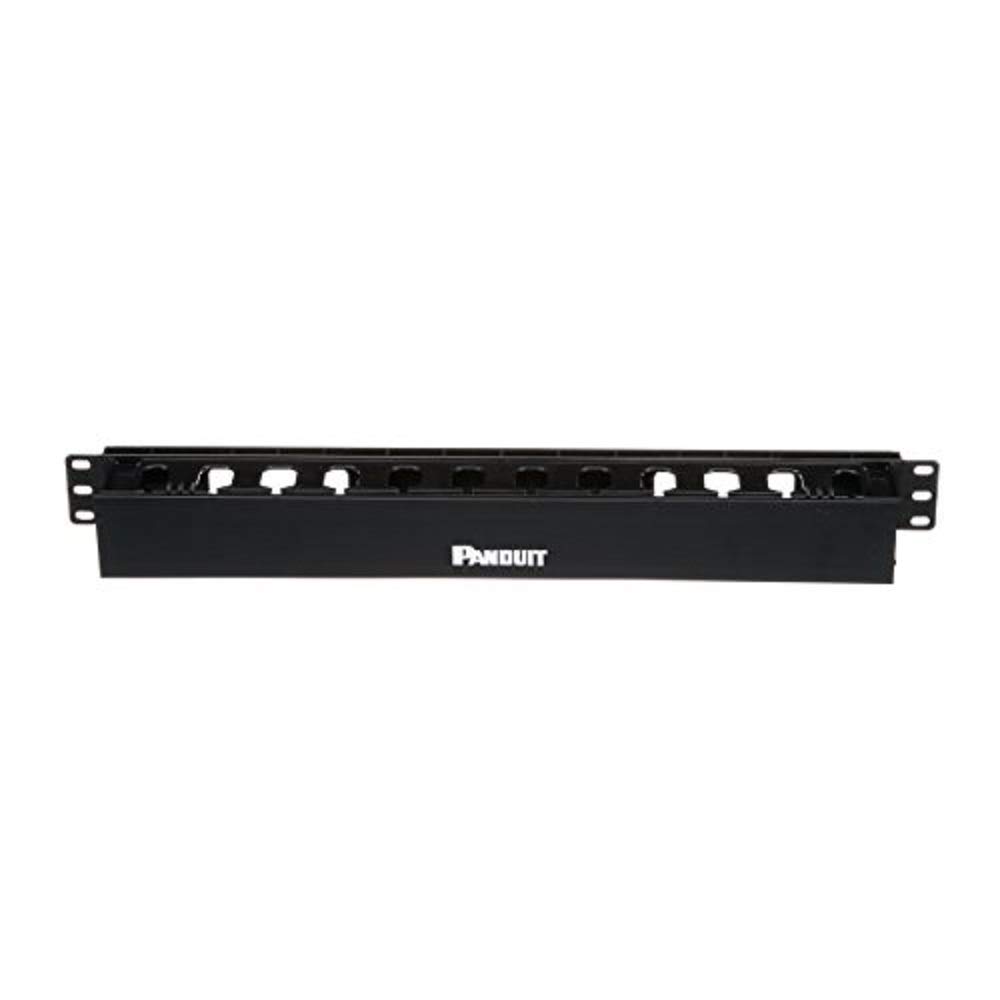 PANDUIT PatchLink Horizontal Cable Manager - Cable Manager - Black - 1U Rack Height - 19in Panel Width
