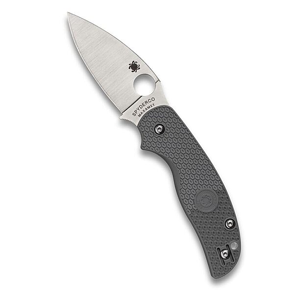 Spyderco Sage 5 Lightweight Maxamet Folding Utility Pocket Knife with Black FRN Handle and Full-Flat Maxamet Steel Blade - PlainEdge - C123PGY