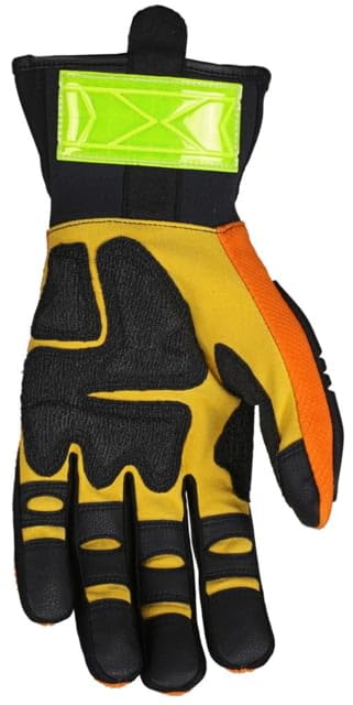 MCR SAFETY ForceFlex Hi-Vis Multi-Task Kevlar Palm Mechanics Glove