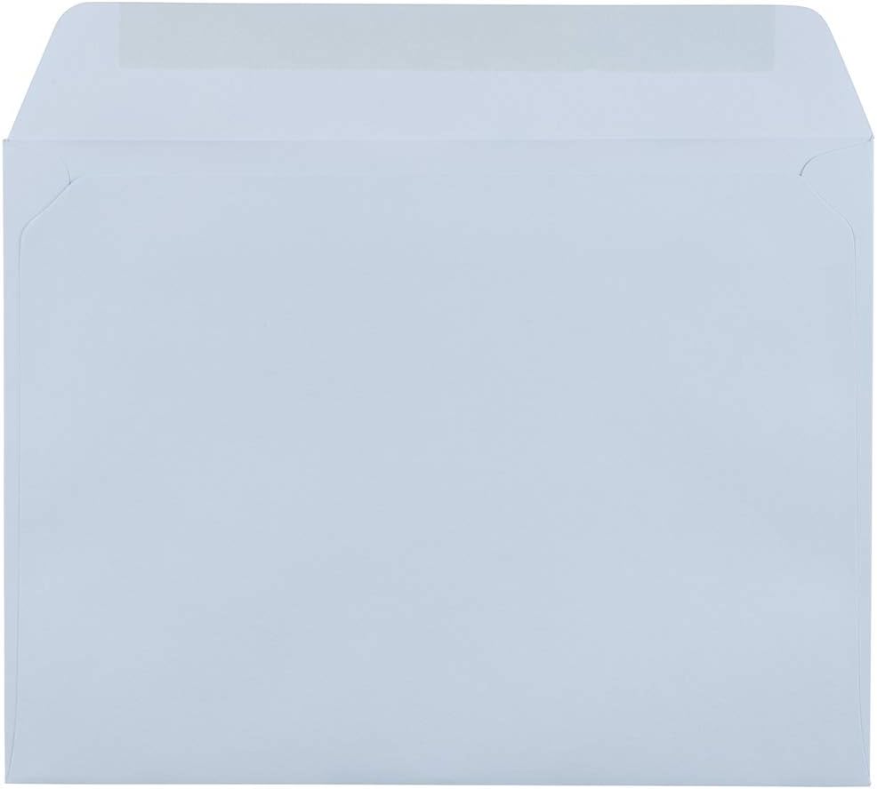 JAM PAPER 9 x 12 Booklet Premium Envelopes - Pastel Baby Blue - 25/Pack