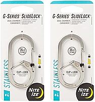 Nite IZE G-Series SlideLock Dual Chamber Stainless Steel Carabiner Keychain