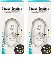 Nite IZE G-Series SlideLock Dual Chamber Stainless Steel Carabiner Keychain