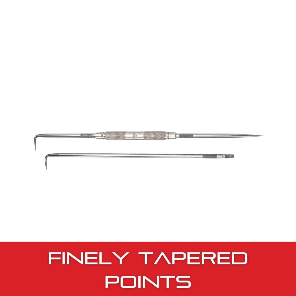 Starrett Improved Scriber with Knurled Grip and Finely Tapered Points- Steel, 9" Point Length, 1 Straight