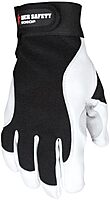 MCR SAFETY Mechanics Work Gloves, Rugged Grain Goatskin with Double Palm