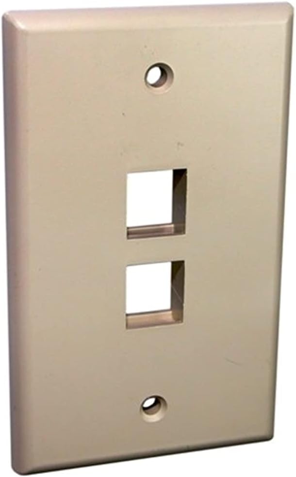 USA Unirise 2Port Wall Plate, Single Gang, Ivory WP-2P-IVY
