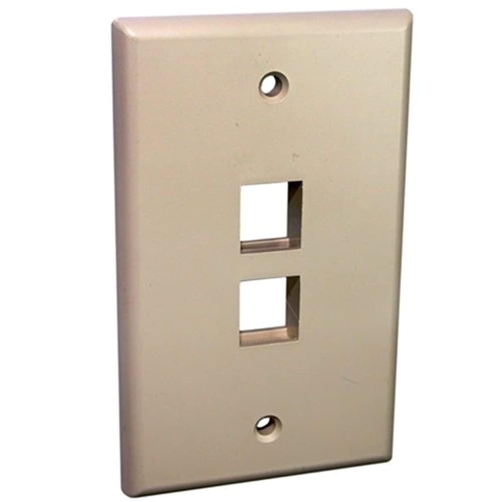 USA Unirise 2Port Wall Plate, Single Gang, Ivory WP-2P-IVY