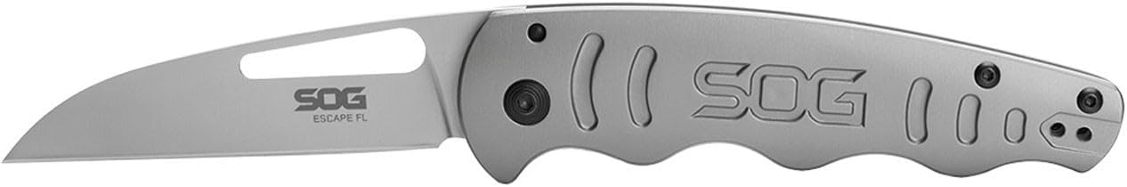 SOG Escape FL Professional Entry-Level Pocket Folding Knife | All-Metal Construction, Frame-Lock, Reversible Pocket Clip
