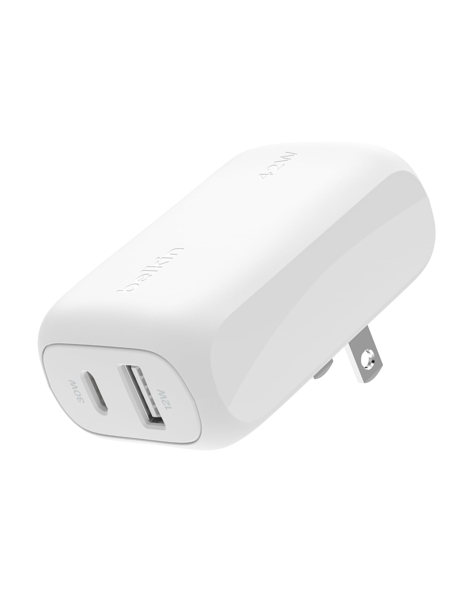 Belkin Dual Port Charger Block 42W, USB-C + USB-A Charger - Super Fast Charging - Samsung Galaxy S25, Apple iPhone 16, 15