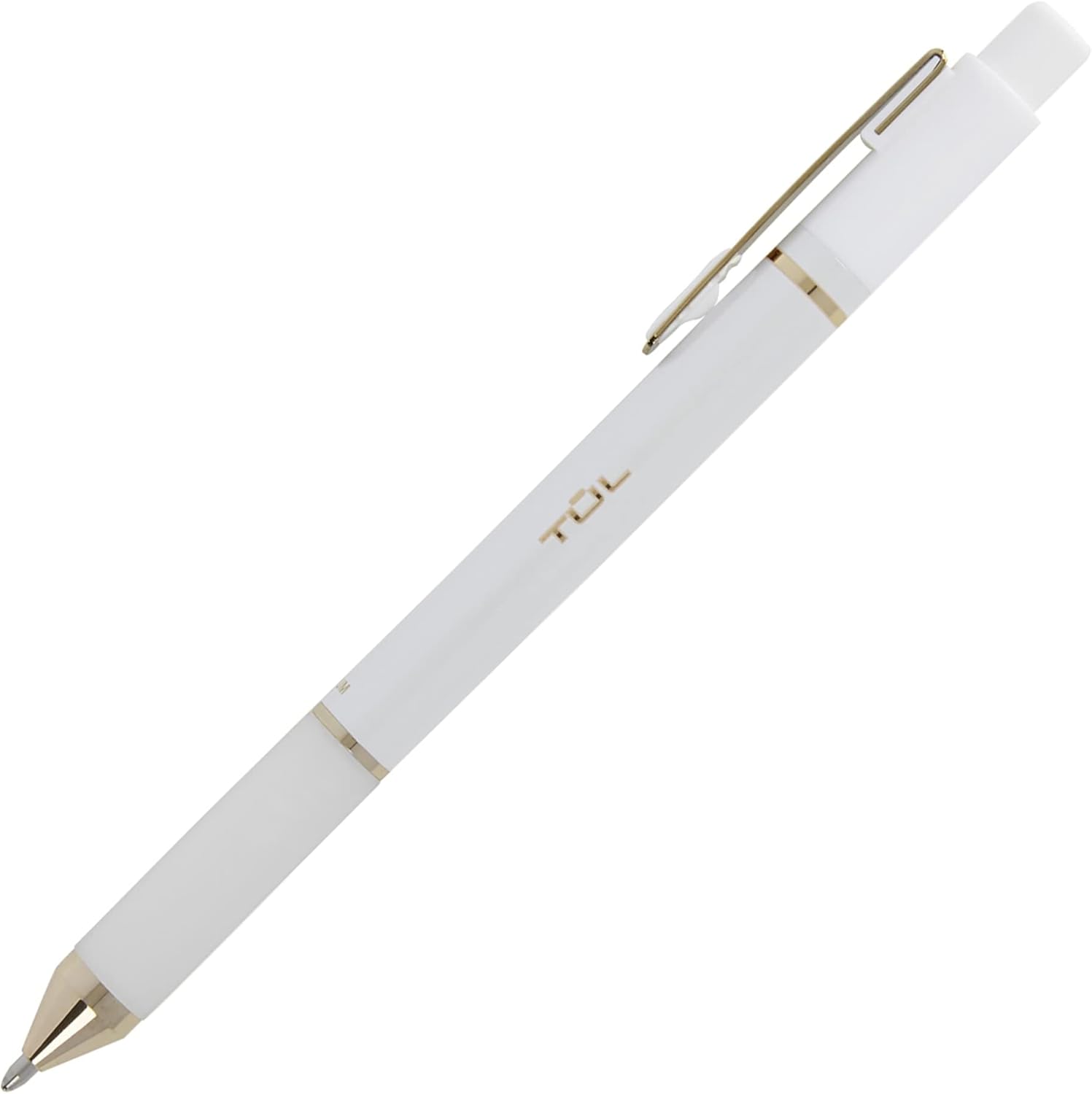 TUL® GL Series Retractable Gel Pens, Medium Point, 0.7 mm, Pearl White Barrel, Blue Ink, Pack Of 12 Pens