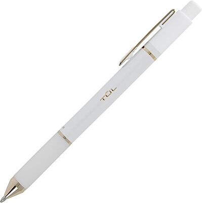 TUL® GL Series Retractable Gel Pens, Medium Point, 0.7 mm, Pearl White Barrel, Blue Ink, Pack Of 12 Pens