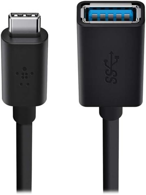 Belkin 3.0 USB-C to USB-A Adapter - 5in USB Data Transfer Cable - F2CU036BTBLK