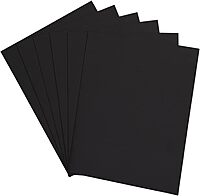 JAM PAPER Two Pocket Textured Linen Presentation Folders - Letter Size Business Folder - Black - Pack of 6