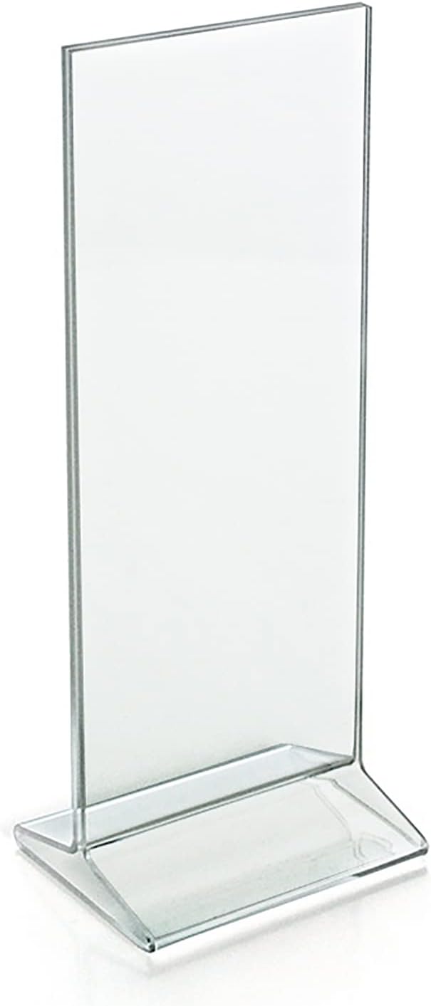 Azar Displays Top-Load Acrylic Sign Holders, Clear, Pack of 10