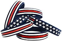 THIN BLUE LINE American Flag Silicone Bracelet