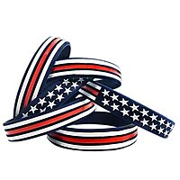 THIN BLUE LINE American Flag Silicone Bracelet