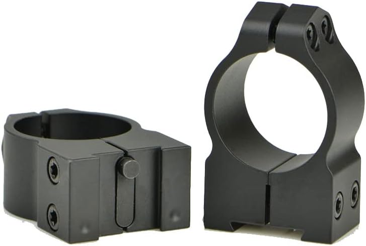 WARNE 1TM Tikka Permanently Attached Scope Rings, Solid Steel, Vertically Split, 1 inch, Med Matte