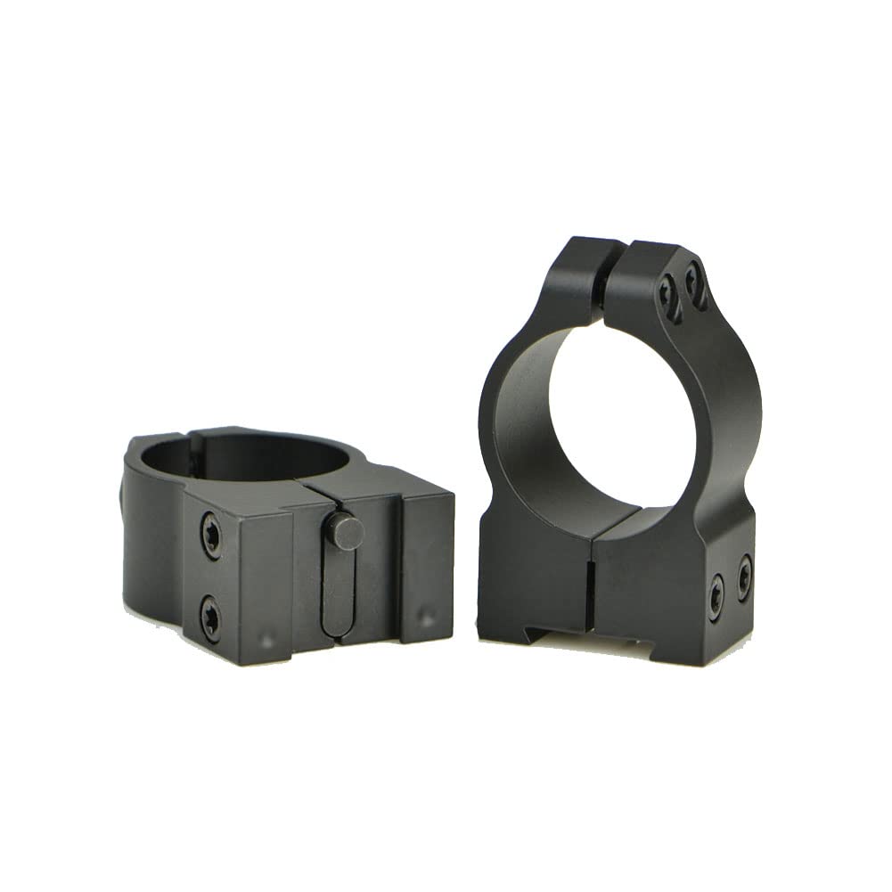 WARNE 1TM Tikka Permanently Attached Scope Rings, Solid Steel, Vertically Split, 1 inch, Med Matte