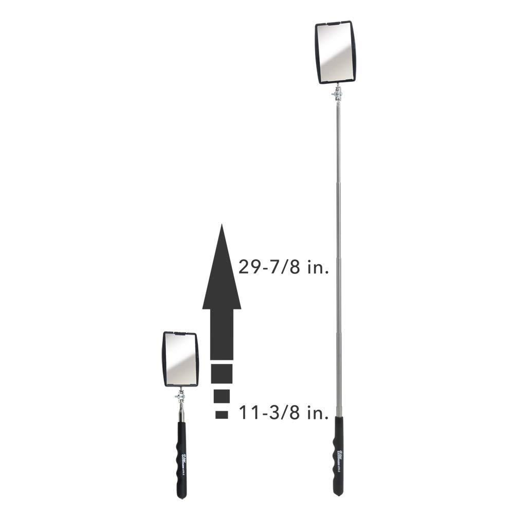 Telescoping Inspection Mirror: Rectangular, Glass Mirror