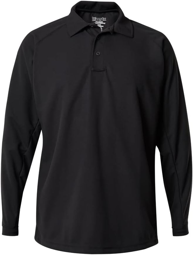 VERTX Mens Coldblack Long-Sleeve Tactical Polo Shirt