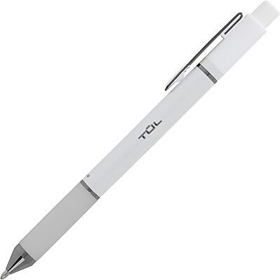 TUL® GL Series Retractable Gel Pens, Medium Point, 0.7 mm, Pearl White Barrel, Blue Ink, Pack Of 12 Pens