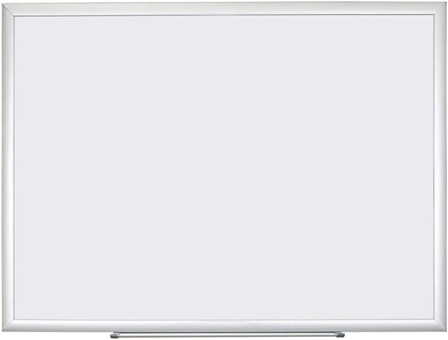 U BRANDS Melamine Non-Magnetic Dry-Erase Board, Silver Aluminum Frame
