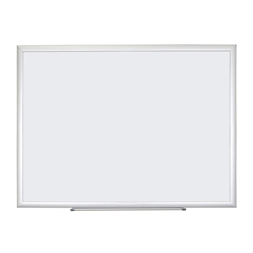U BRANDS Melamine Non-Magnetic Dry-Erase Board, Silver Aluminum Frame