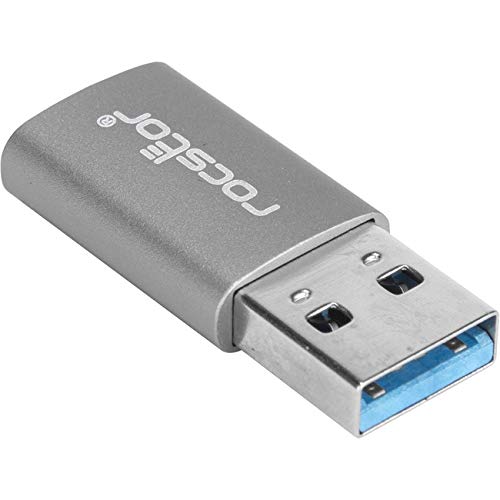 Rocstor Premium Usb 3.0 To Usb C Slim Aluminum Space Gray Adapter - Usb Type-c - 1 X Type 1 X Usb 3.0 Type Male