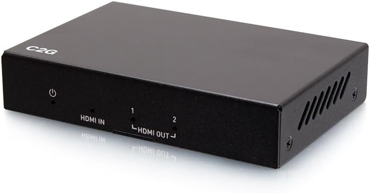 C2G 2-Port HDMI Distribution Amplifier Splitter - 4K 60Hz