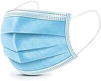 Omar, Inc. 3-Ply Pleated Disposable Face Mask, Adult, One Size, Box Of 50