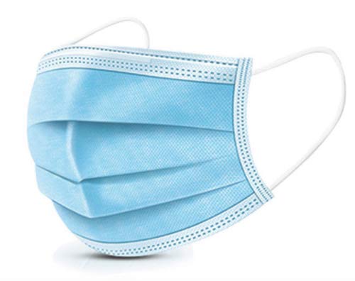 Omar, Inc. 3-Ply Pleated Disposable Face Mask, Adult, One Size, Box Of 50