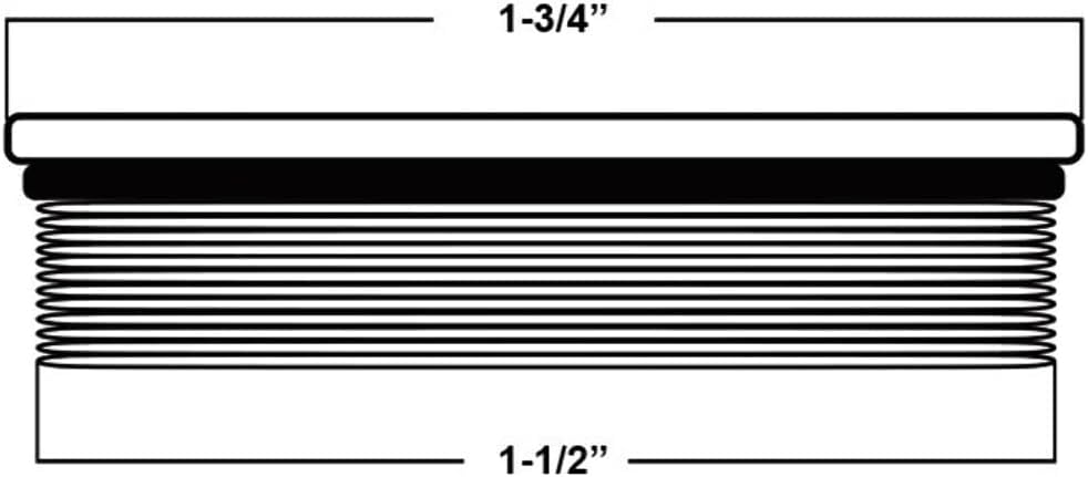 Whitecap Industries Replacement Cap and Chain-Deck Fill Replacement for Stainless Steel, 1.5-Inch