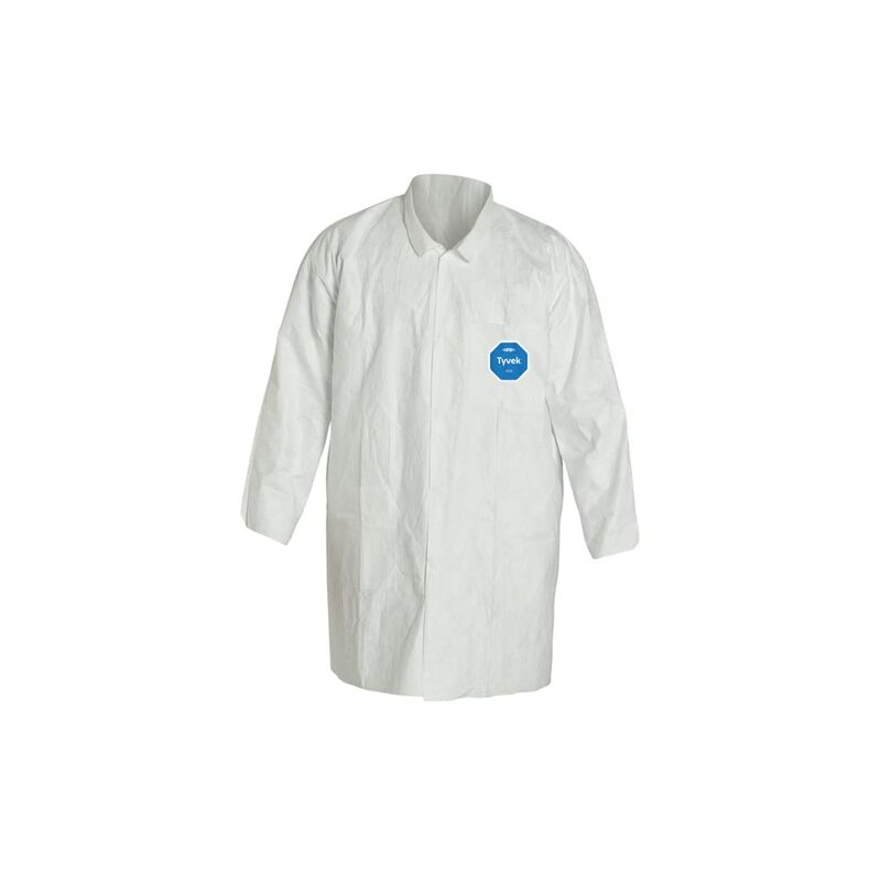 DuPont Tyvek 400 TY212S Disposable Lab Coat with Open Cuff