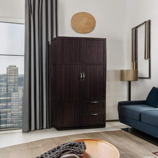 Sauder Select Multipurpose Bedroom Armoire Wardrobe Closet Pantry Storage Cabinet with Drawers and Hanging Rail