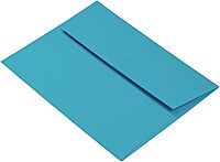 JAM Paper Blue Booklet Invitation Envelopes, Recycled, Gummed Seal