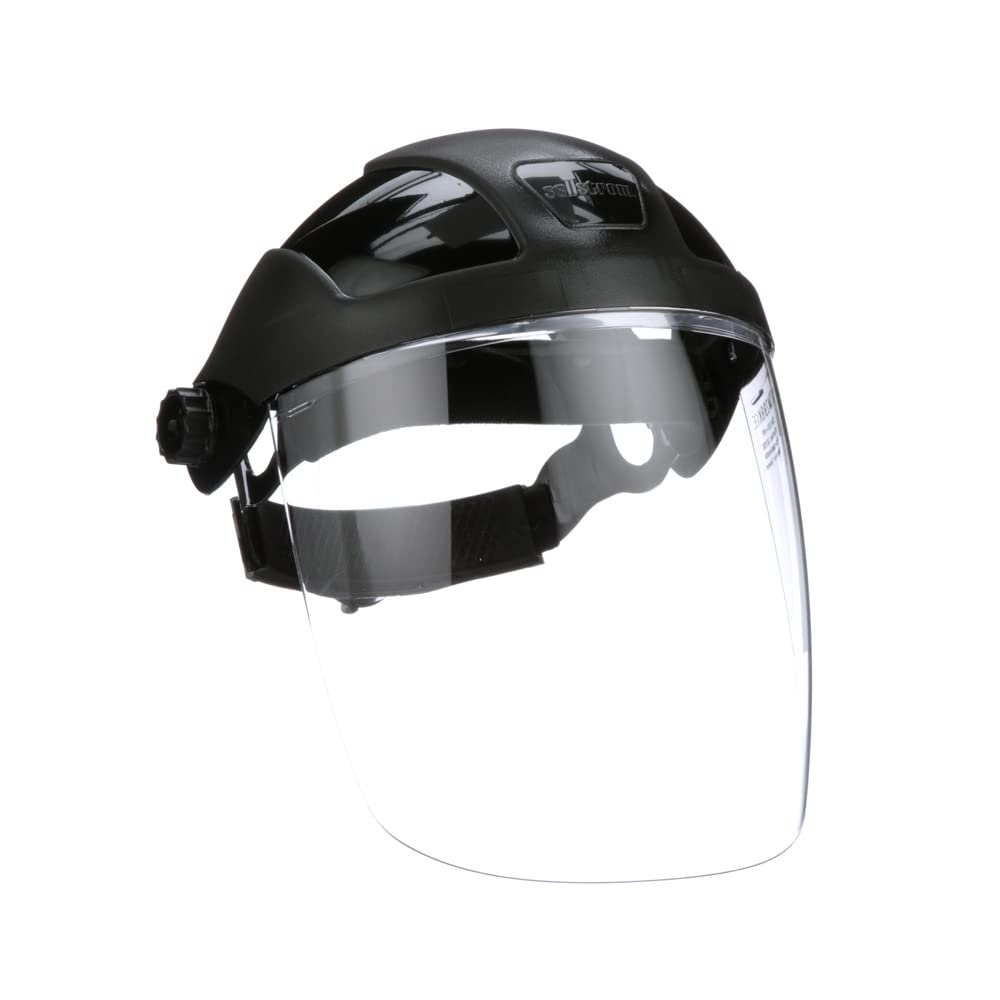 Sellstrom DP4 Face Shield - Lightweight Mask with High Impact Crown & Ratchet Headgear for Work, Grinding