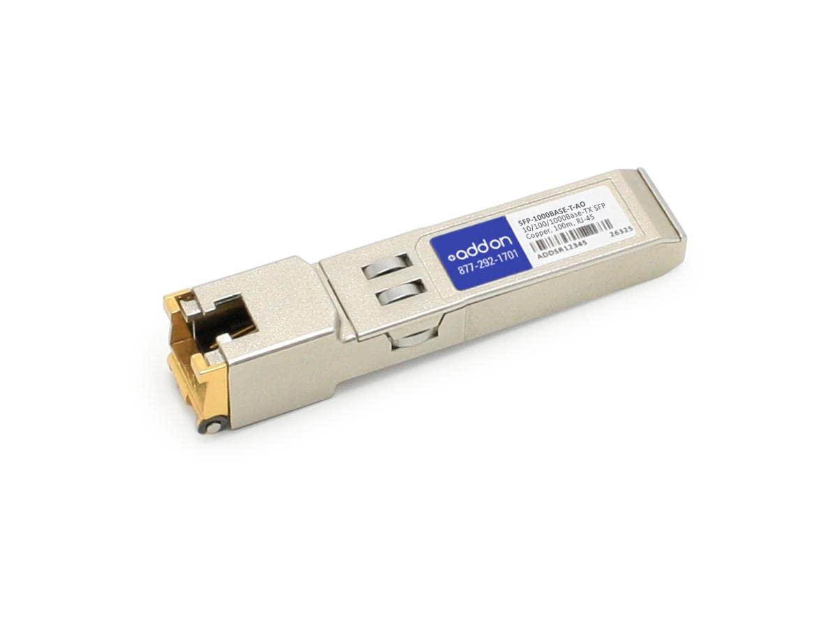 Add-On Computer MSA & TAA Compliant 1000Base-TX SFP Transceiver (SFP-1000BASE-T-AO)