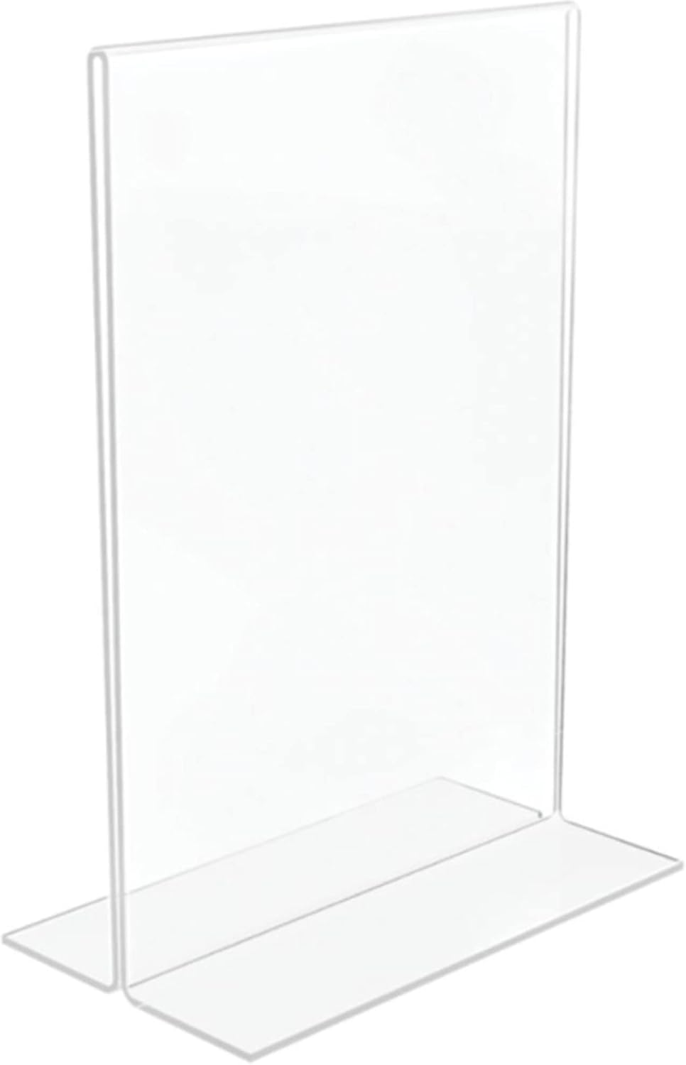 Office Depot Brand Stand-Up Sign Holder, Vertical, 7inH x 5inW, Clear, 69101