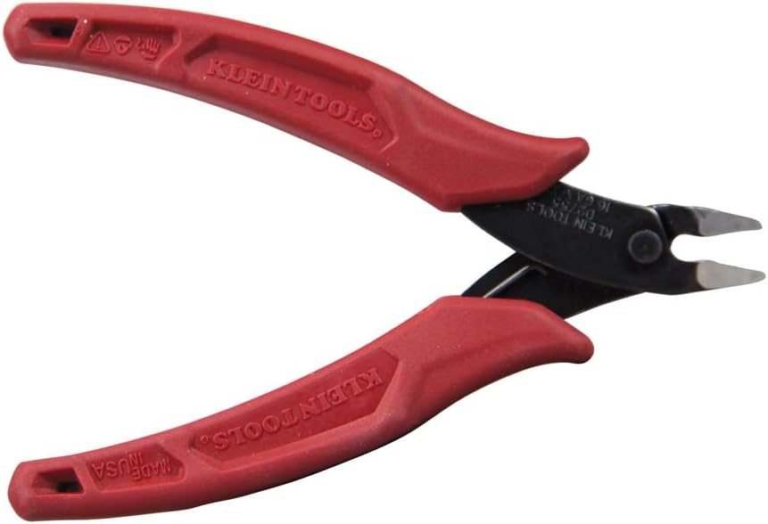 Klein Tools D275-5 Diagonal Flush Cutters, Made in USA, Micro Wire & Compact Zip Tie Cutter