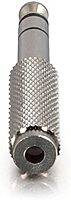 C2G/ Cables To Go 40639 1/4 Inch Stereo Male to 3.5mm Stereo Female Adapter, TAA Compliant, Silver