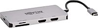 Tripp Lite USB-C Two-Monitor HDMI Laptop/Smart Phone Docking Station, 4K @ 60 Hz (4:4:4), USB-A Hub, SD & MicroSD Memory Card, 100W Power Delivery USB-C Charging, 3-Year Warranty (U442-DOCK8-GG)