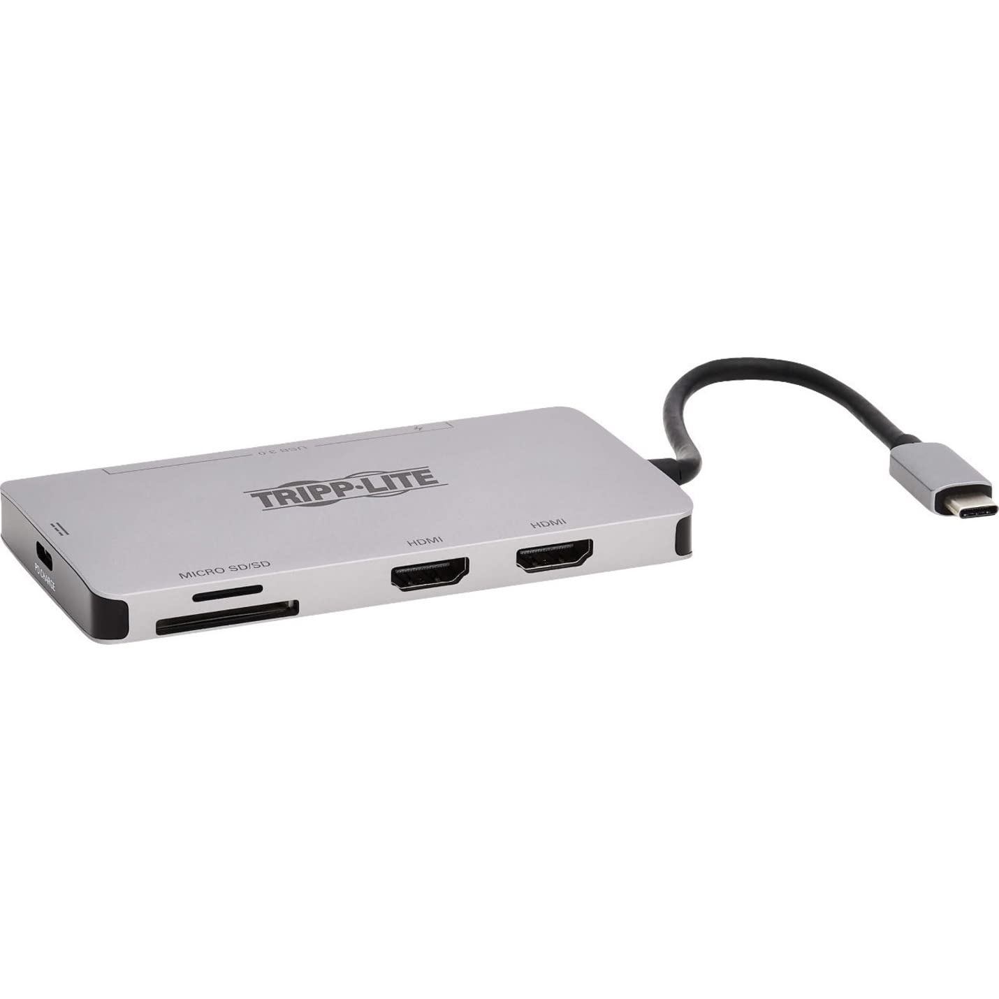 Tripp Lite USB-C Two-Monitor HDMI Laptop/Smart Phone Docking Station, 4K @ 60 Hz (4:4:4), USB-A Hub