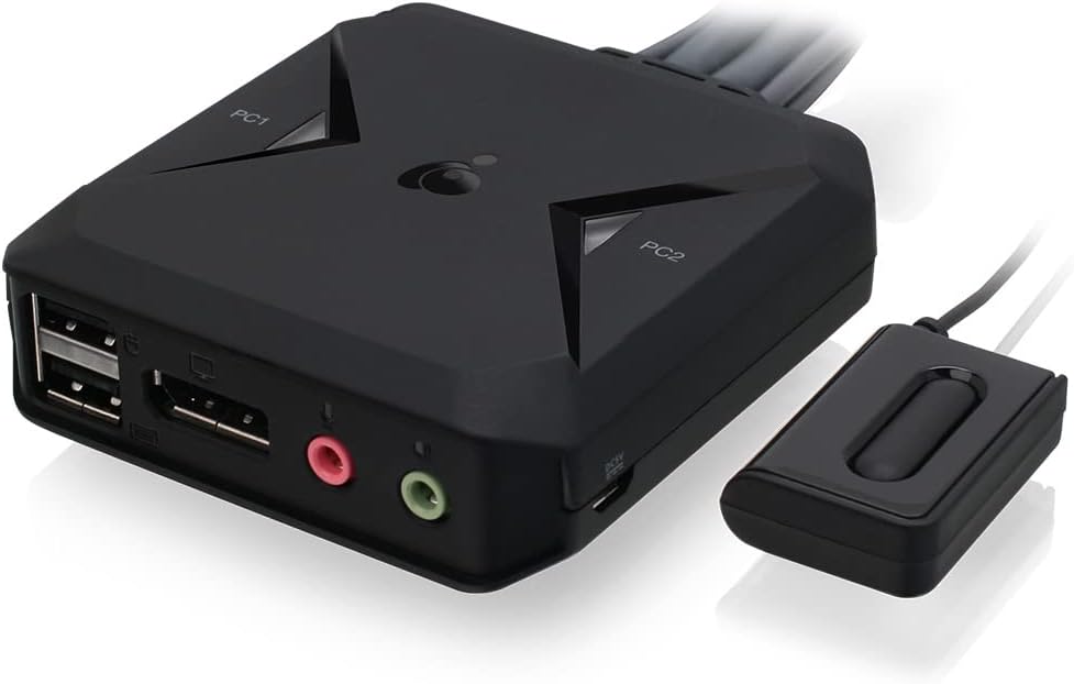IOGEAR 2-Port USB Cable KVM Switch with Audio, Plug n Play