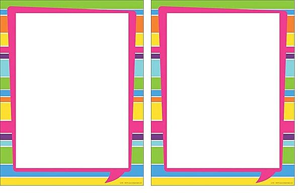 BARKER CREEK Creek Designer Computer Paper, Happy Bright Stripe, Decorative Printer Paper, 50 Sheets Per Pkg, Home, School, Office Supplies (745) 8-1/2 x 11 Inches (Pack of 2)